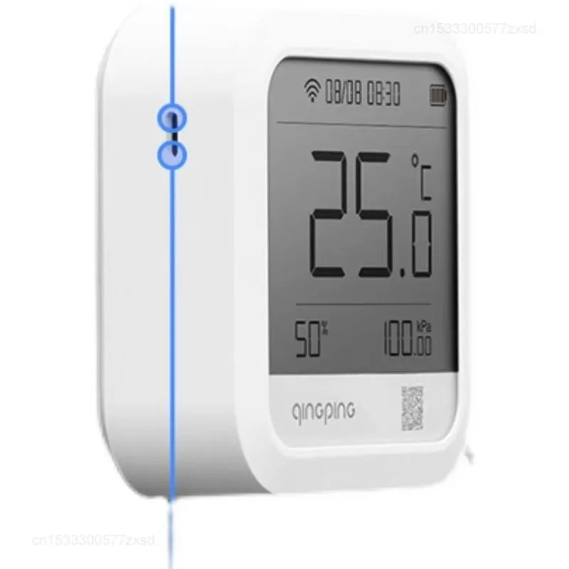 Youpin Qingping Temperature Humidity Sensor Rechargeable Digital Clock Barometer Wifi Control Indoor Remote Monitoring Detector