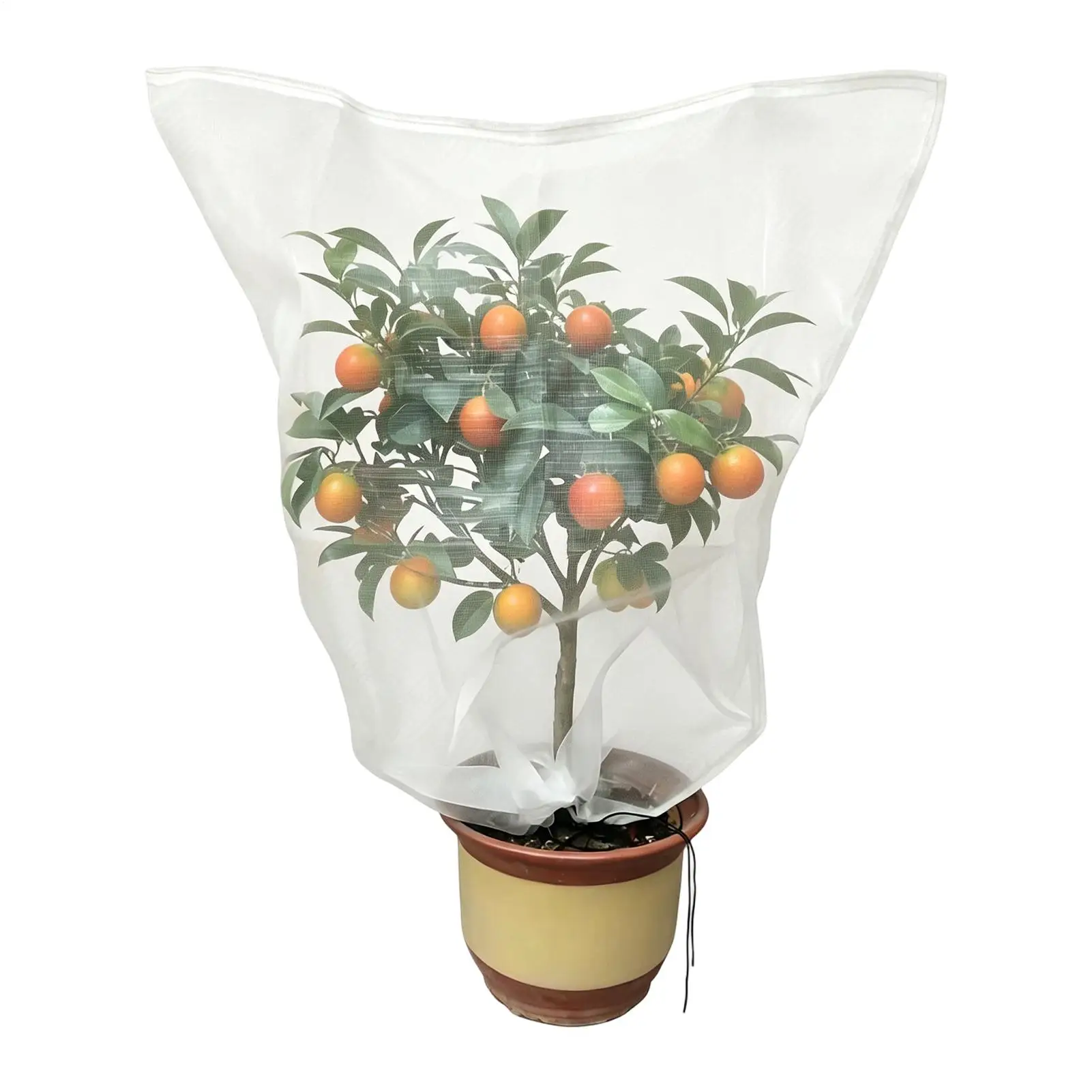 

Plant Bundle Mouth Insect Proof Net Cover Outdoor Mesh Protection Cover With Drawstring And Zipper Bird Fruit Tree Netting