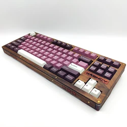Walnut Wood Soild Wood & Arcylic 75% Wireless RGB Mechanical Keyboard Kit Gasket Hot Swappable Socket 68keys Switch