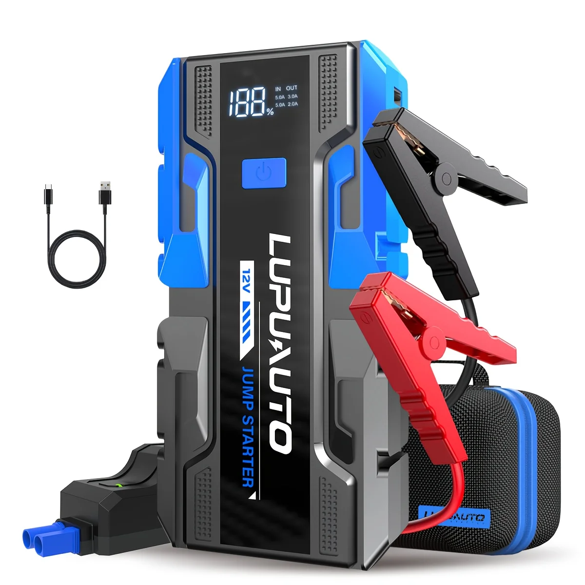 

3000A Jump Starter, Portable Car Battery Jump Starter for Up to 2.38gal Gas & 1.85gal Diesel Engines, Car Battery Booster Pack