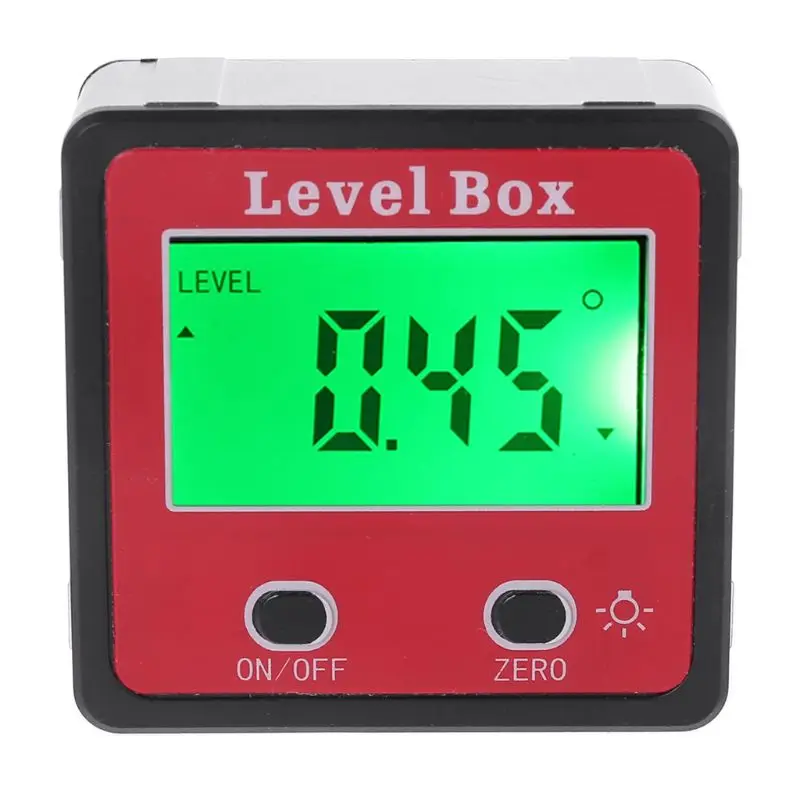 1 Pc Multifunctional Digital Inclinometer Spirit Level Protractor Gauge Meter Bevel Level Box with Magnet