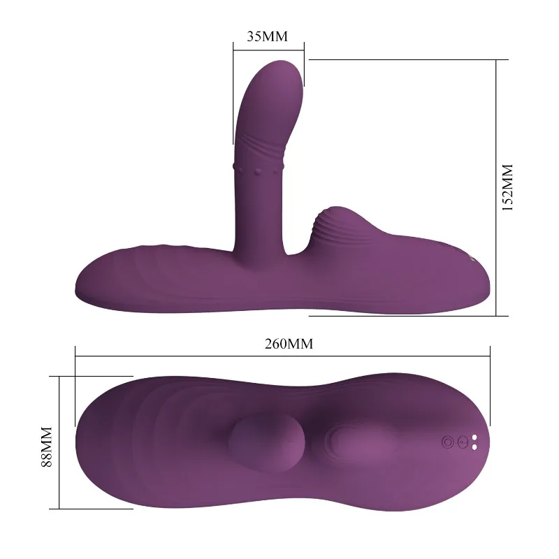 Riding-Style Cushion Vibrator Wholesale Clitoral G-spot Anal Stimulation with APP G Spot Vibrator for Intense Prettylove 300057W