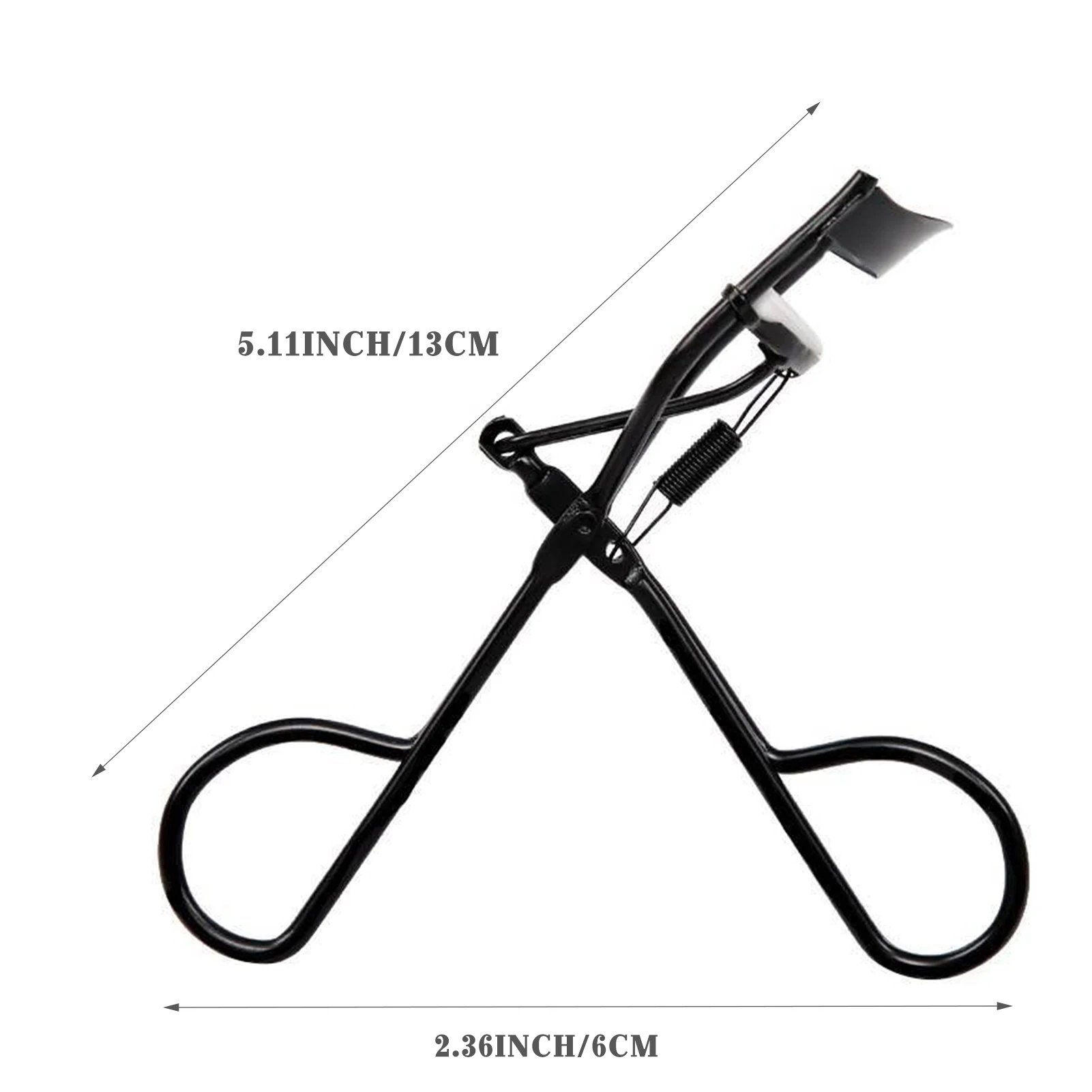 أداة تجعيد الرموش الصغيرة لتجعيد الرموش المقطعية اليدوية من الفولاذ المقاوم للصدأ المجزأة للمبتدئين في المكياج اليومي