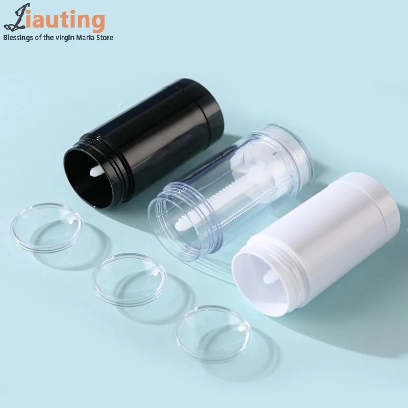 1 Pcs 40/75g Empty Balm Container Refillable Plastic Twist-Up Bottle For DIY Natural Crystal Deodorant Stick Cosmetics Tube