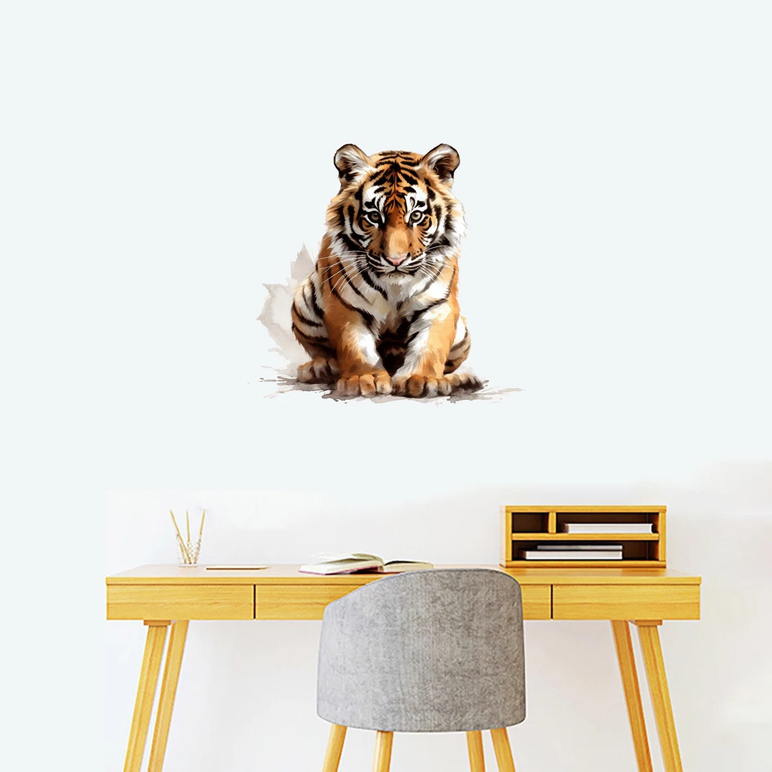 Three Ratels QD145 Forest King Tiger  Mighty Animal Sticker Room Art Wall Decal