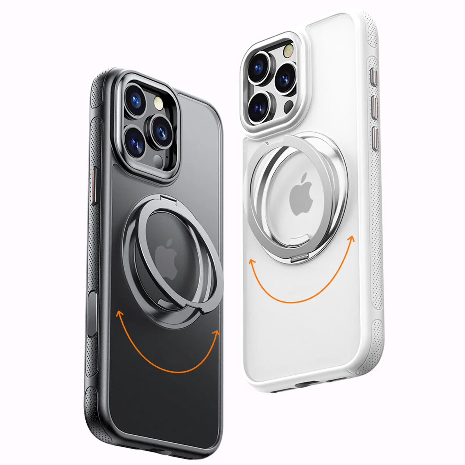 360 Rotatable Ring Phone Case Magnetic for Magsafe For iPhone 17 16 15 14 Plus 13 Pro Max Ring Holder Kickstand Hard Cover