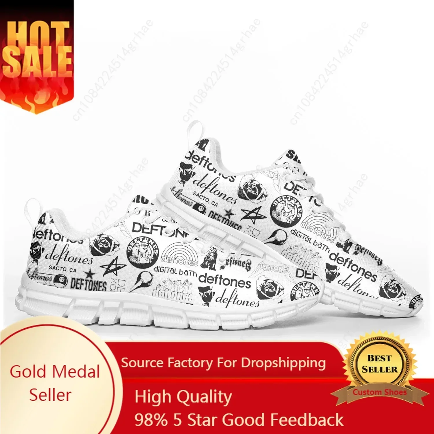 

D-Deftones Metal Art Rock Band Sports Shoes Mens Womens Teenager FashionSneakers Casual Custom High Quality Couple Shoes