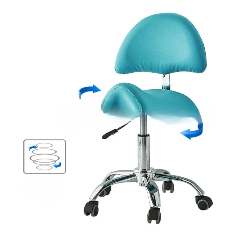 

Comfortable Adjustable Saddle Stool Seat Ergonomic Medical Office Saddle Chair Cosmetic technician dentist Rolling Swivel Chair