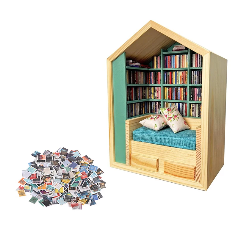 

Creative Anti-Anxiety Bookshelf Miniature Book Match Boxes Gift Shake Away Your Anxiety Doll House Decoration Gifts