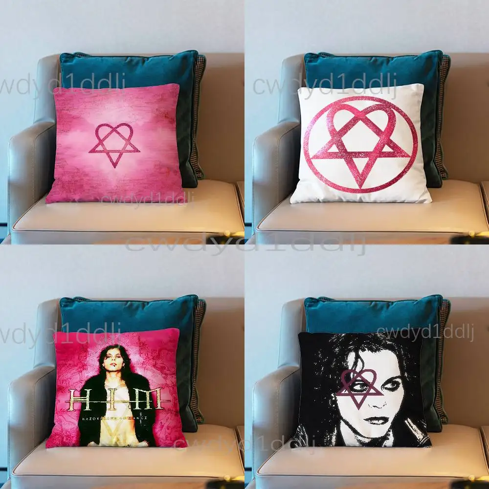 

H-Him Ville Valo Band Pillow Case Cover Square Sofa With For Pattern Comfortable Cushion suitable Of Room