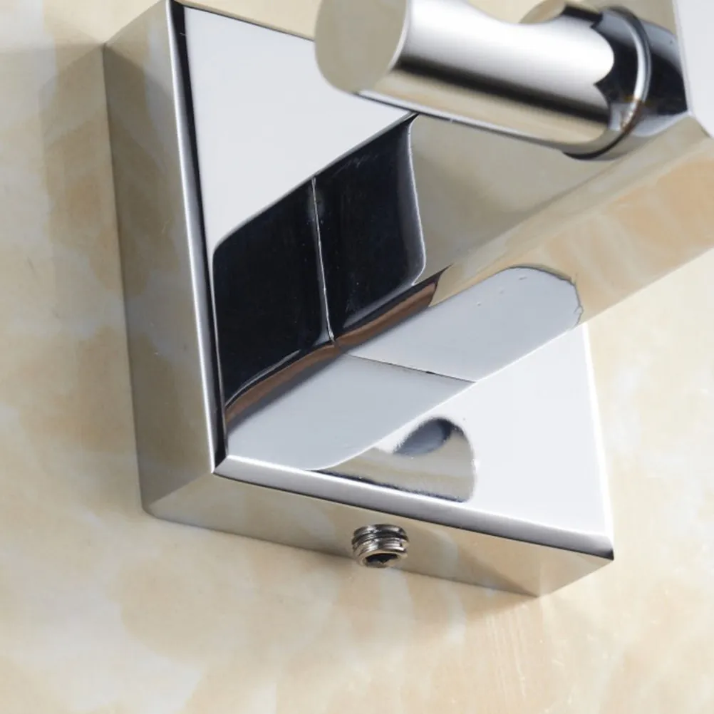 

Double Brass Coat Hook Heavy Duty Wall Mounted Clothes Hook for Bathroom Kitchen Garage Use Brushed Finish Corrosion Resistant