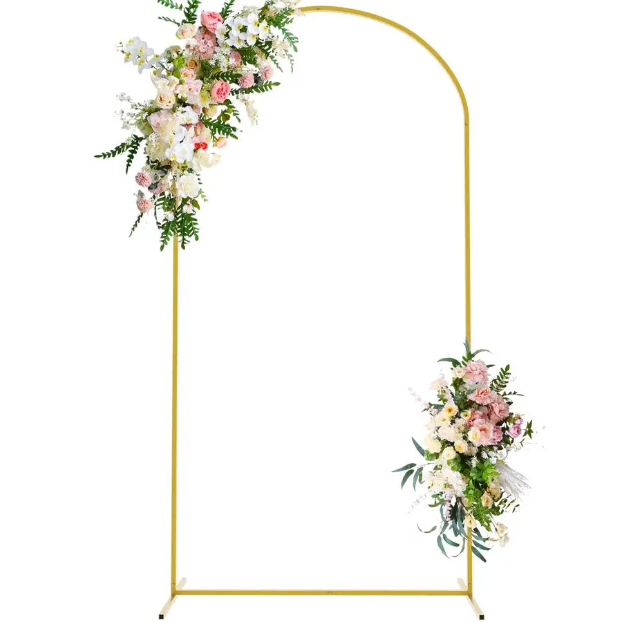 

7.2 FT Wedding Arch Backdrop Stand, Gold Metal Arch Backdrop Stand for Wedding Ceremony Birthday Party Bridal Baby Shower Photo