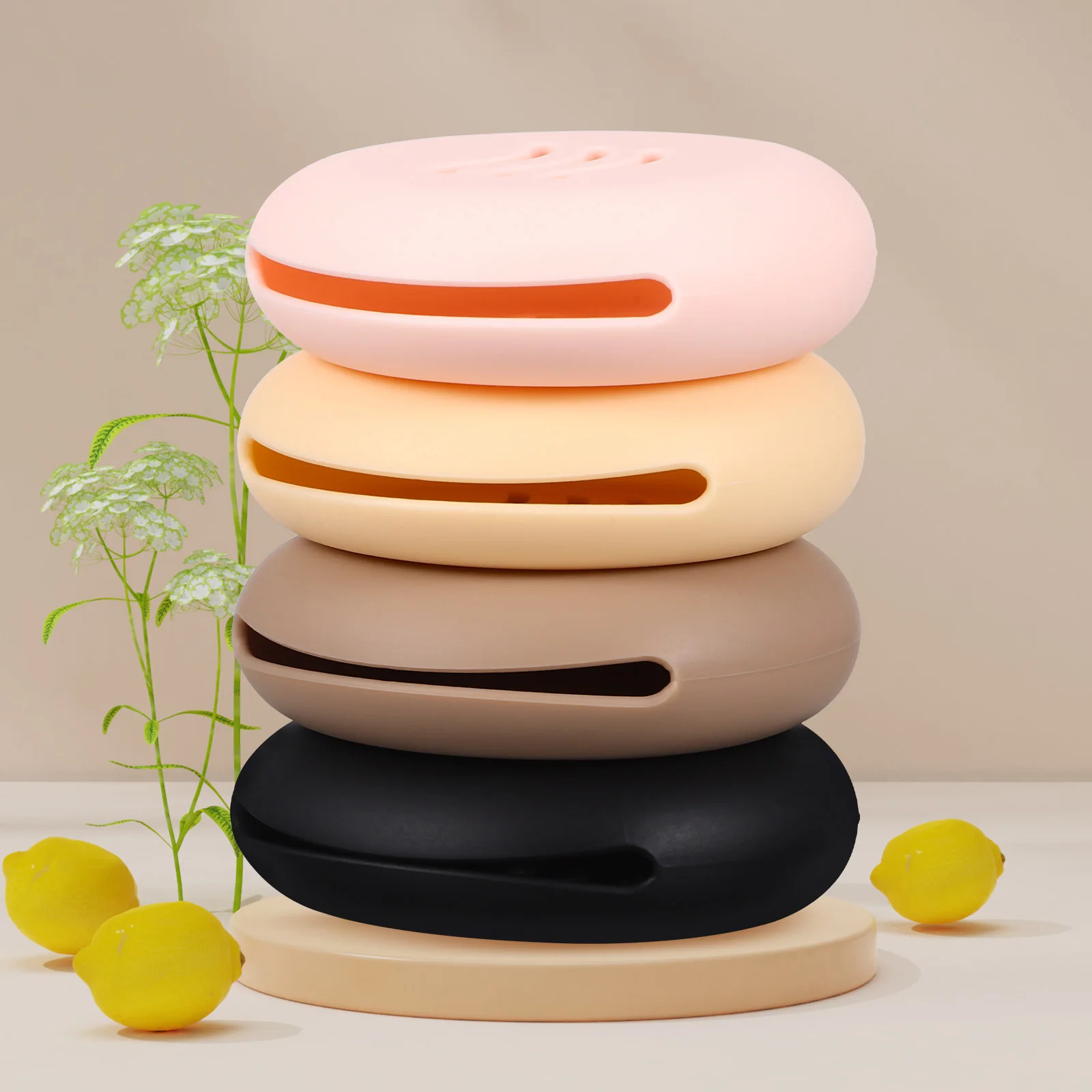 

4Pcs Makeup Sponge Holder Silicone Portable Powder Puff Case Travel Beauty Sponge Organizer Breathable Makeup Accessories Must