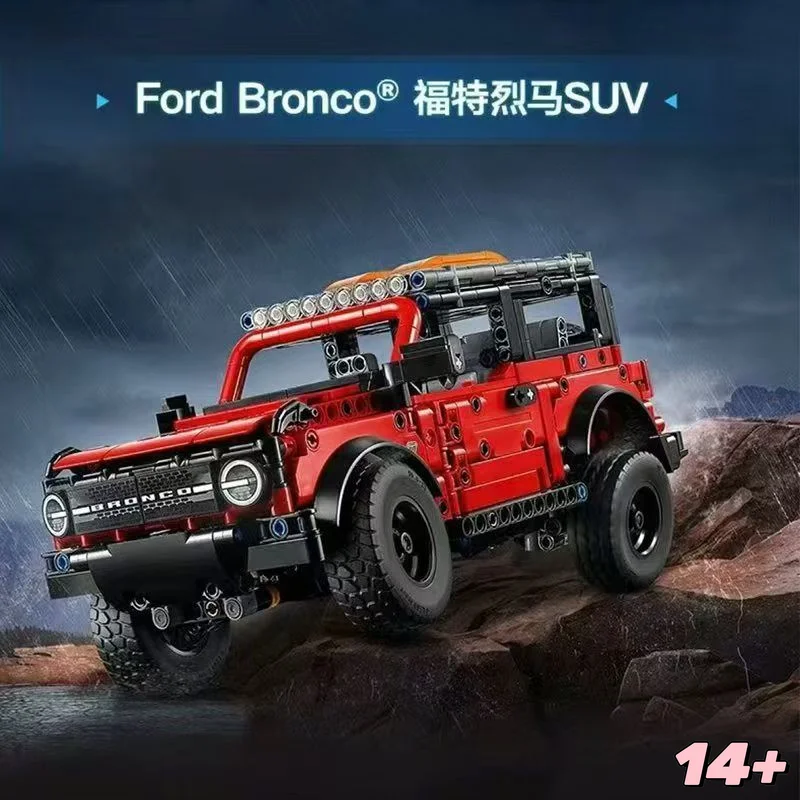 

НОВЫЙ 943 шт. Механический строительный набор, совместимый 42213, красный внедорожник, модель внедорожника, комплект игрушек для детей, подарки на день рождения, Рождество