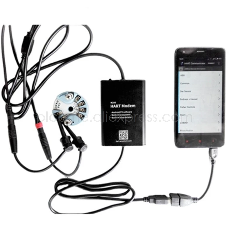 هارت مودم USB، مدمج 24 فولت، هارت كونيكاتور 475 375، تطبيق Android / بلوتوث الاختياري