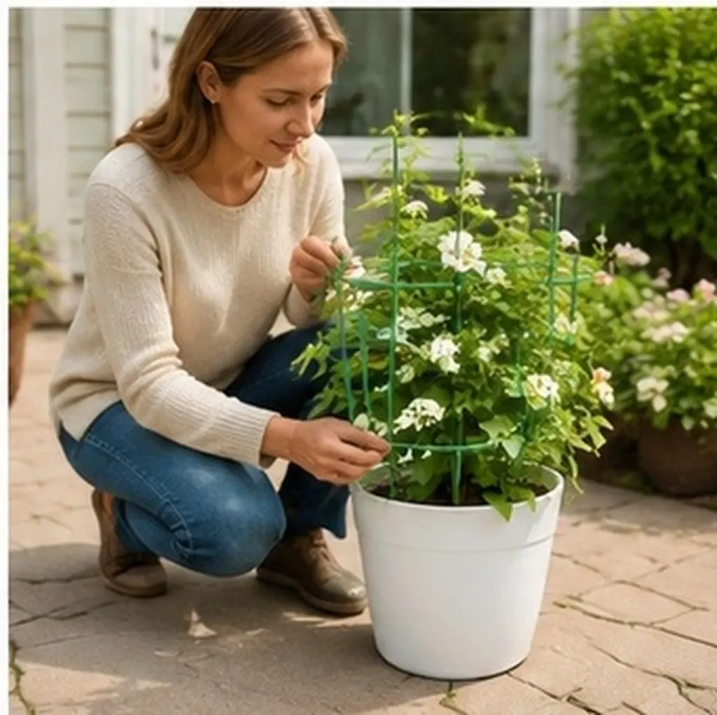 20Pcs Plastic Trellis Garden Trellis for Climbing Plants Vine Support Frame Reusable Outdoor Indoor Tomato Rose Orchid Climbing