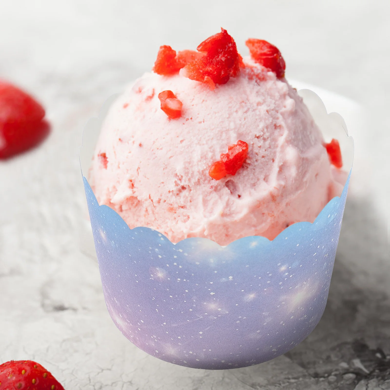 

100Pcs Gradient Color Cupcake Liners Muffin Cups Paper Baking Wrappers Heat Resistant Non Stick Baking Accessory for Cakes