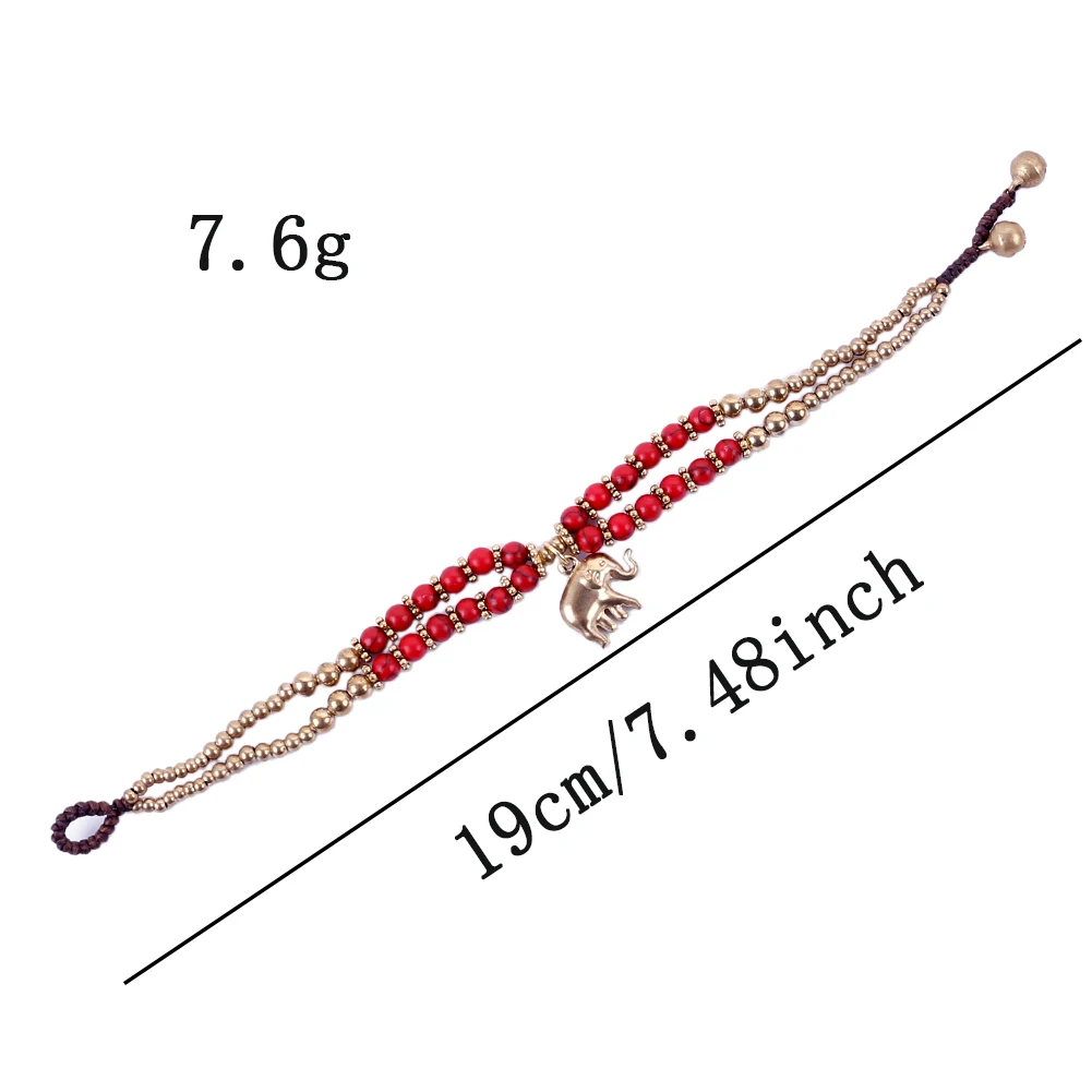 الأصلي أساور التبتية بوهيميو العرقية نمط الرجعية تصميم المنسوجة مضفر الخرز البرونزي جرس سوار للرجال النساء مجوهرات