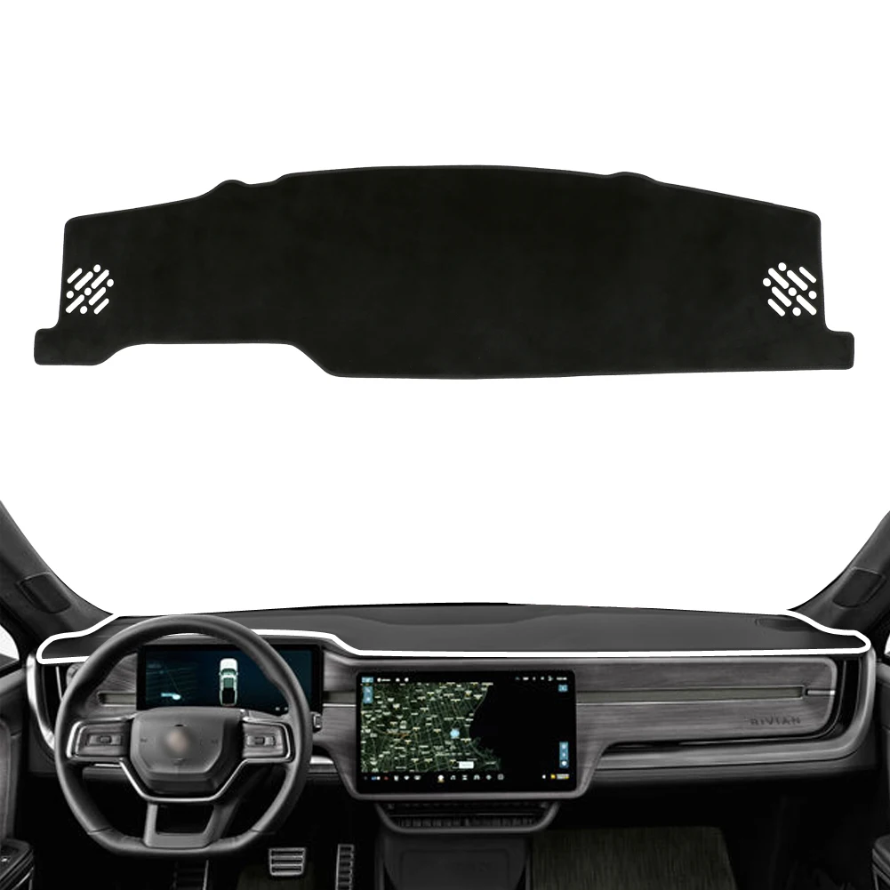 

Dash Mat Dashmat for RIVIAN R1T Anti-Slip Dashboard Cover Pad Car Accessories Sunshade Protective Carpet