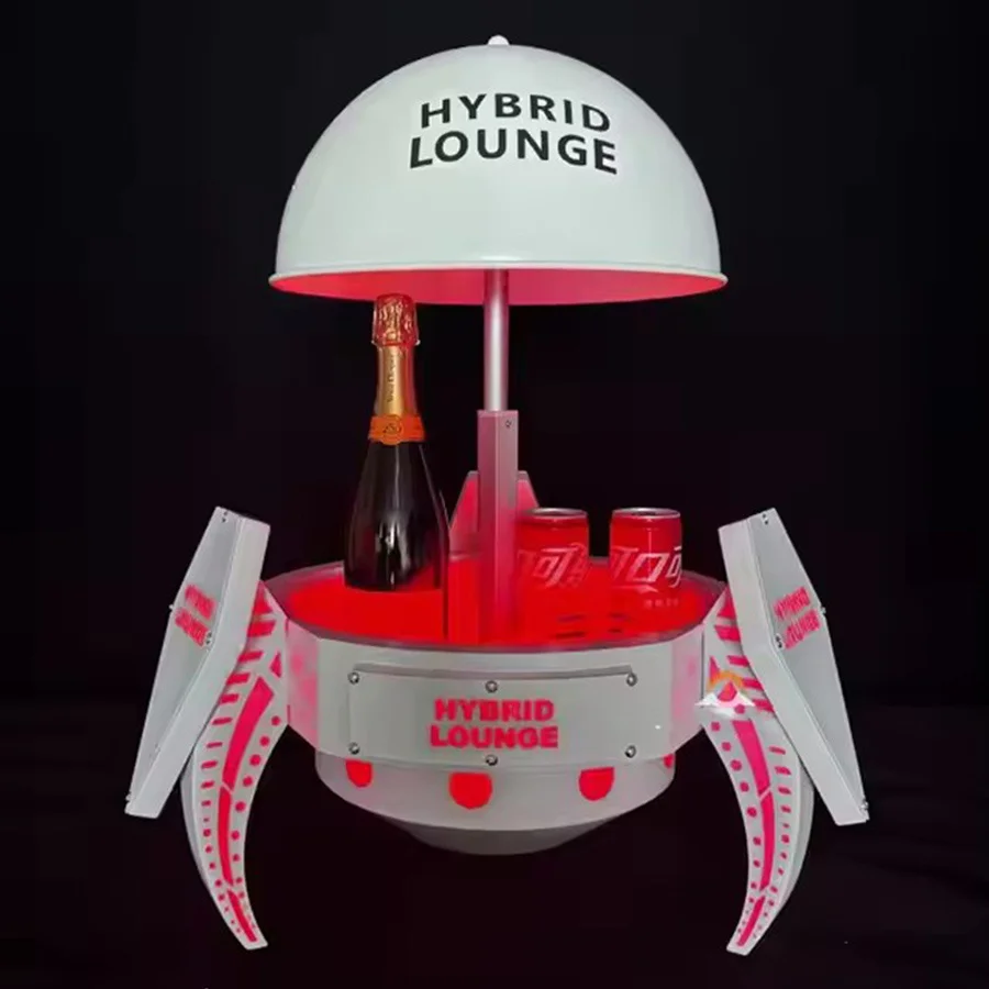 LED Champagnefles Glorifier LED Ijsemmer Ruimte Capsule Chariot Wijnkoeler Fles Display VIP Fles Service Presenter