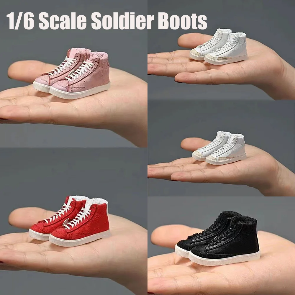 1/6 Soldier Dolls Sneakers Classic Punk Street High Top Canvas Shoes Lace Up Boot For 12Inch Action Figures Body Model Toys