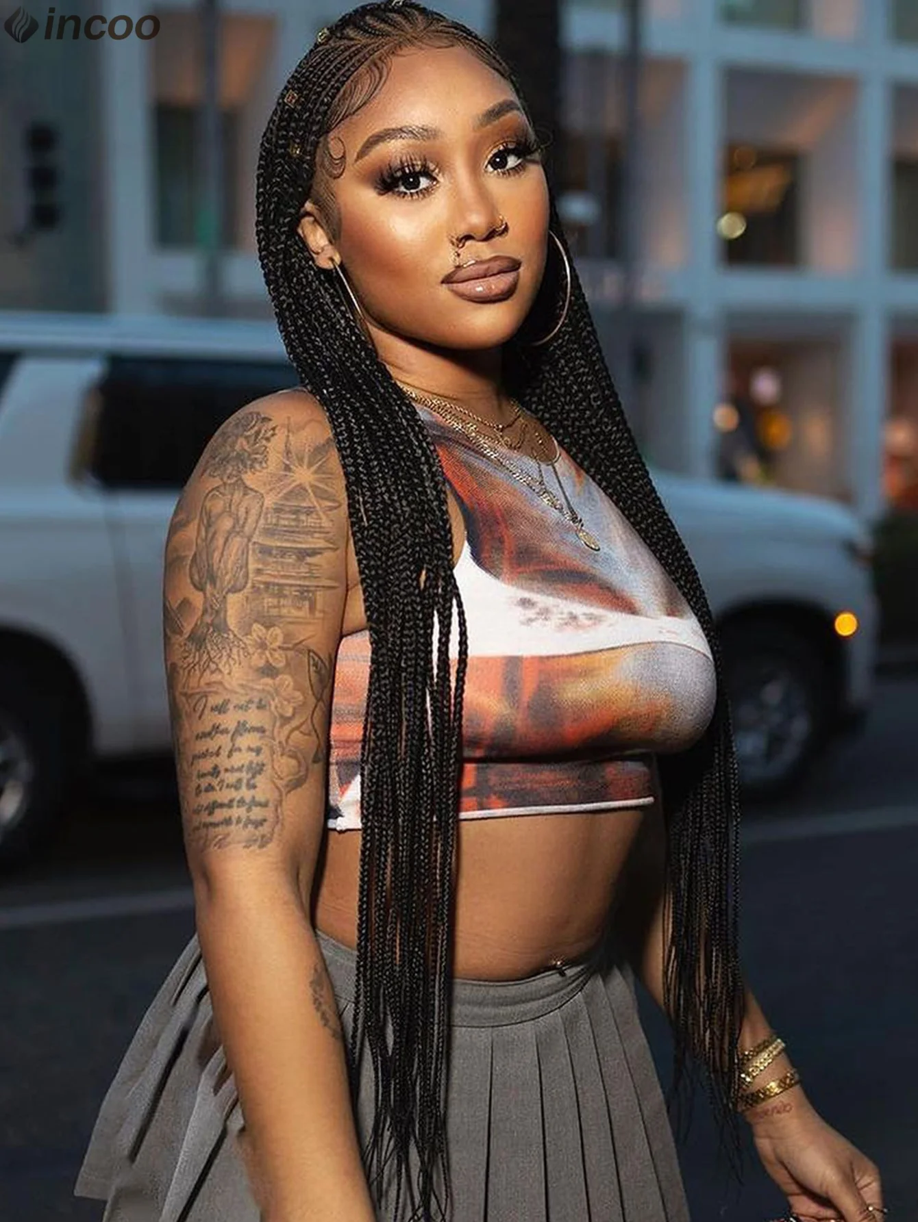 36Inch Handmade Synthetic Cornrow Braided Wigs Full Lace Fulani Braids Wig Goddess Knotless Box Braided Lace Wig For Black Women