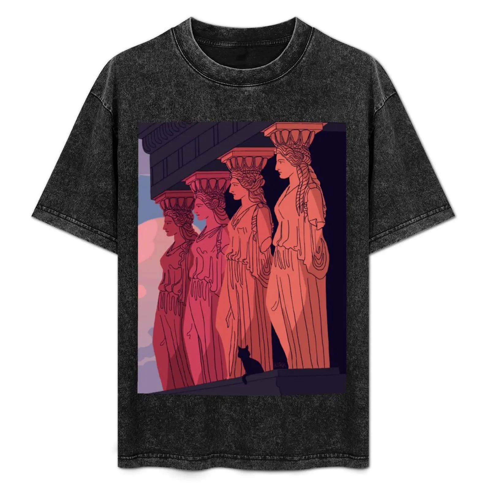 

Caryatids at Dusk T-Shirt Basic Solid Color Short Sleeve T-Shirt