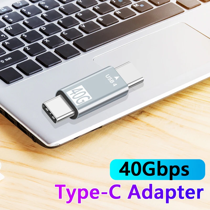 USB 4.0 3.0 Type C Adapter USBC Male to Male 40G 10GB Data Sync Convertor xtender for Macbook Laptop PD 100W Transfer Connector