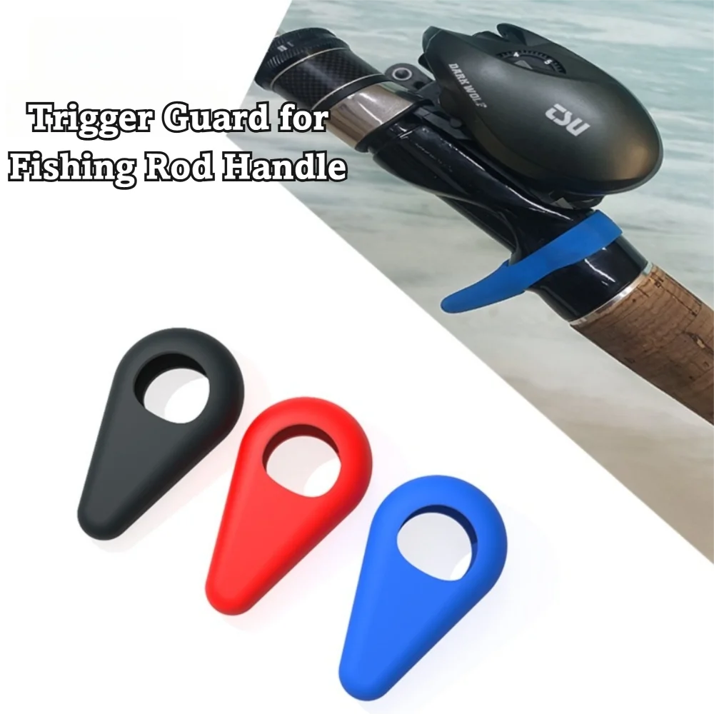 Silicone Fishing Rod Trigger Guard Anti-Scratch Design Universal Fit Fishing Rod Handle Grip Easy To Install Soft Texture