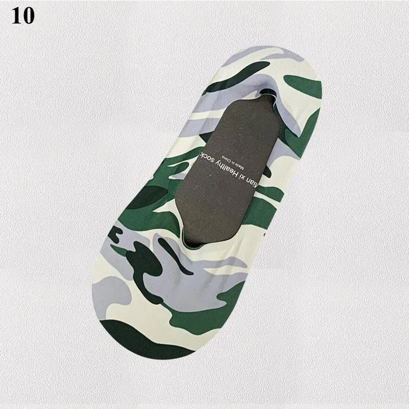 Summer Ice Silk Socks No Show Socks Summer Socks Ankle Socks Invisible Socks Ultra-thin Breathable Fashion Camouflage Funny sock