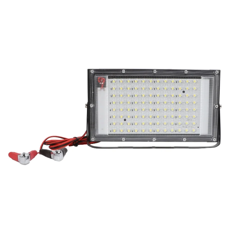 100 واط كشاف ضوء مجلس IP66 مقاوم للماء في الهواء الطلق LED كشاف ضوء مع بطارية التمساح كليب للطوارئ في الهواء الطلق DC12V #1