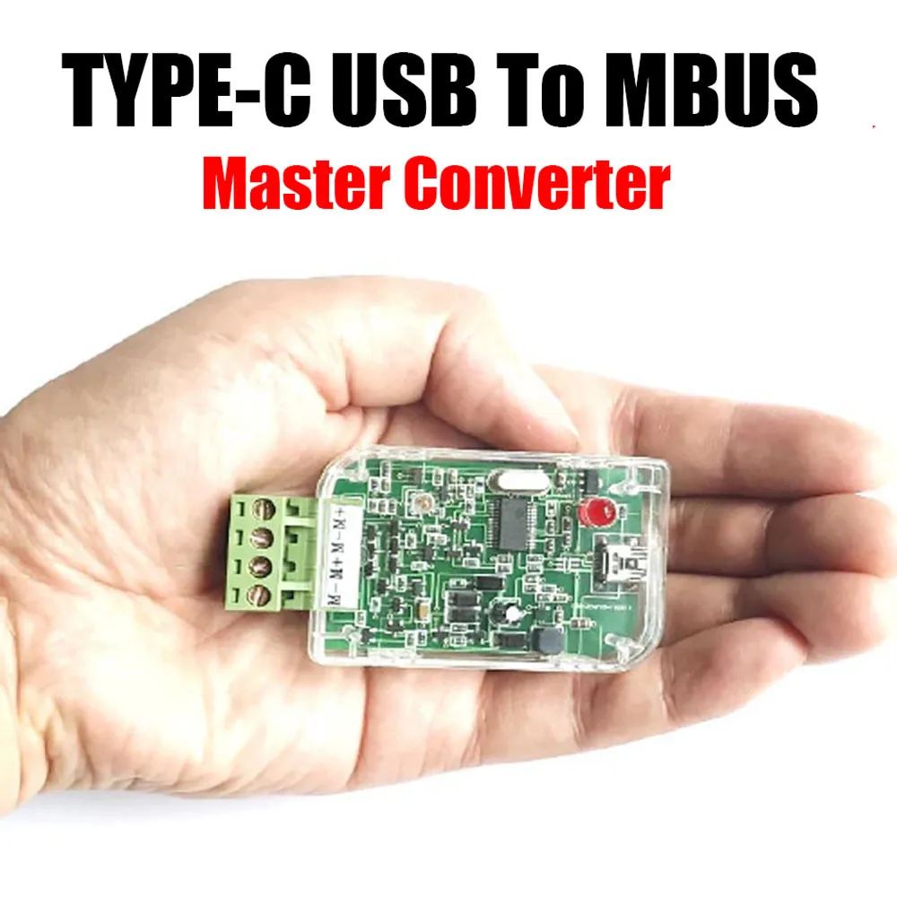 TYPE-C USB do MBUS Master Converter Moduł debugowania komunikacji DLA licznika elektrycznego Inteligentna energia Woda Ciepłomierz BUS