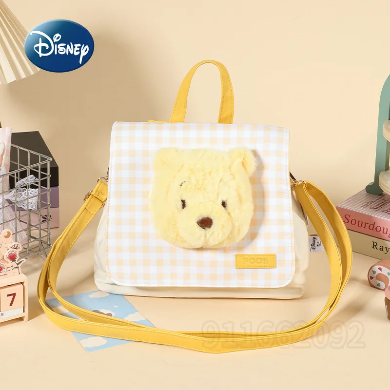 Disney New Plush Doll Backpack Luxury Brand Fashion Casual Women's Backpack Cartoon Plush Doll Women's Backpack High Quality