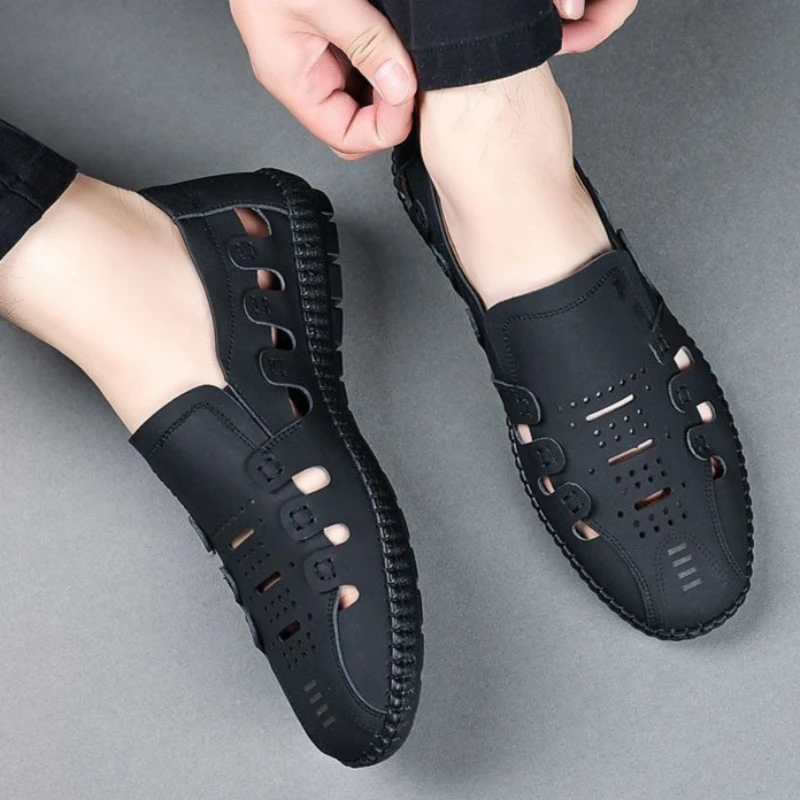 Men's Ventilated Clog Sandals 2026 New Summer Quick Drying Water Friendly Soft Bottom Driving Shoes Non Slip Outdoor