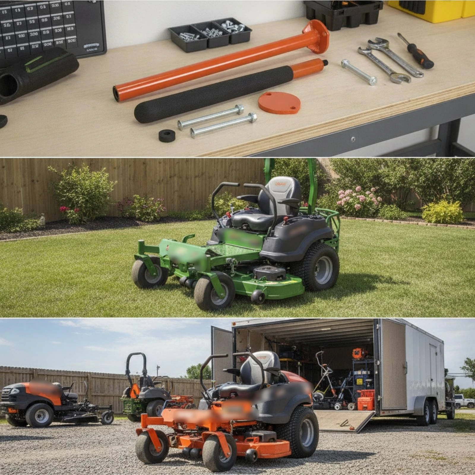 Zero Turn Mower Assist Handle Easy to Install Mower Assist Handle Kit Grab Bar Cushioned Grab Assistant Bar Ergonomic view 5