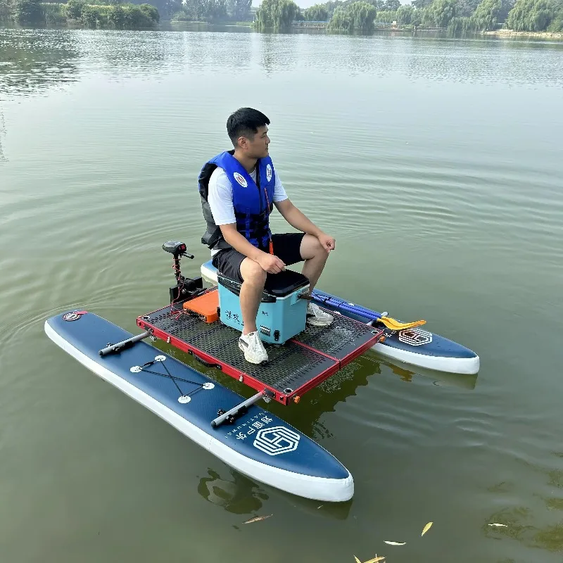 500 kg buoyancy pointed version Xiaozhang fishing float platform dual-purpose water and land fishing platform DIY float fishing