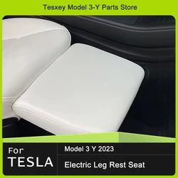 Electric Seat Leg Rest For Tesla Model 3 Y 2023 Adjustment 80° Leather Extension Seat Mat Rest Leg Knee Pad Accessories