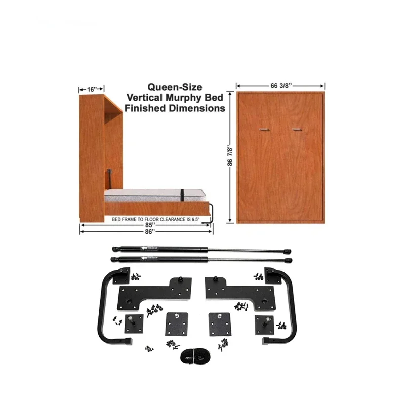 Wallbed Folding parts Horizontal Hidden Wall Bed Bedroom Furniture Modern Storage  OEM/ODM WT-B02 Factory Direct  Size