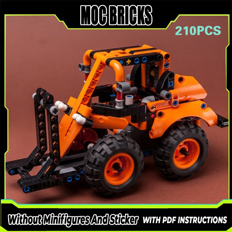 

City Car Model MOC Building Bricks Heavy-Duty Forklift Tractor Modular Technology Gifts Holiday Assemble Children Toys Suit