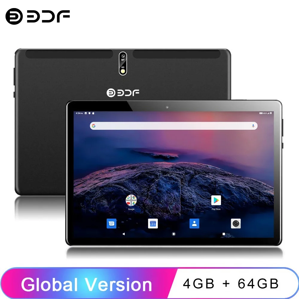 BDF M107 New 10.1 Inch Tablets Octa Core 4GB RAM 64GB ROM Dual SIM Cards 3G Phone Call WiFi Bluetooth Google Play Tablet Pc