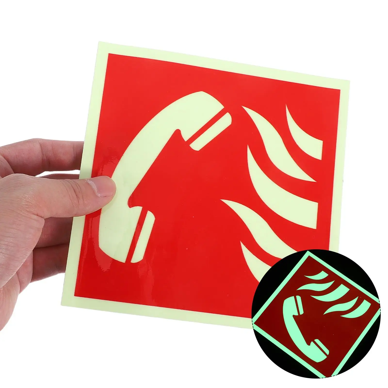 Phone Stickers PVC Glow Dark Labels for Elevator Tunnels Basements Emergency Signs Traffic Safety