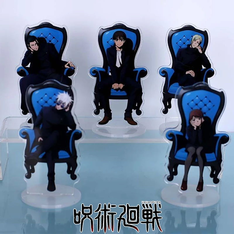 Jujutsu Kaisen Anime Figure Standing Sign Acrylic Gojo Satoru Stand Model Funny Desk Desktop Decoration Cartoon Ornament Toys
