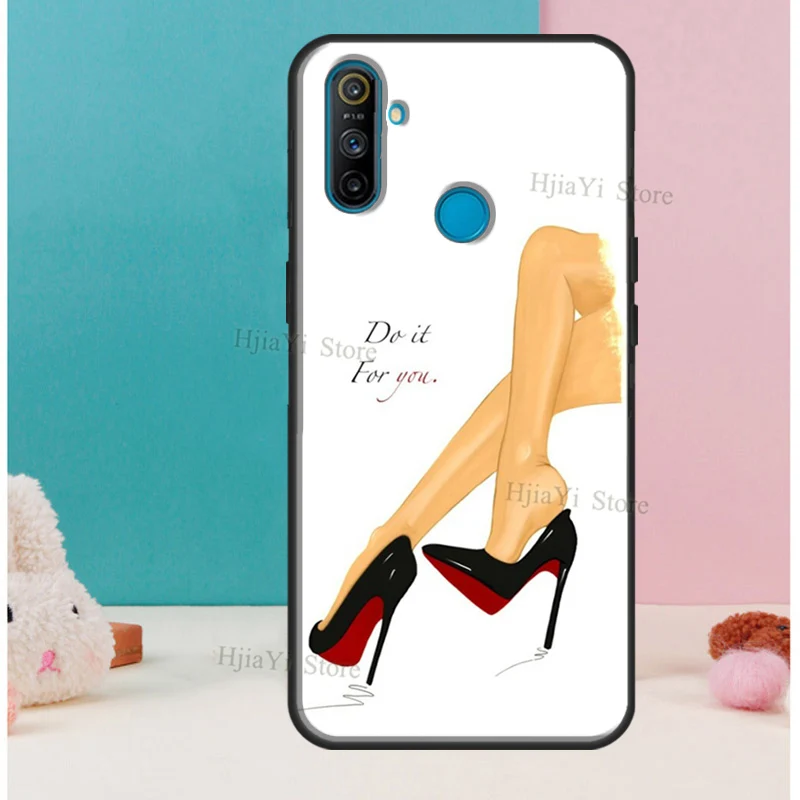 Fashion High heels Girl Case For OPPO Realme GT C3 C11 C15 XT X2 X7 6 7 Pro Phone Case For OnePlus 8T 7T 8 Pro Case