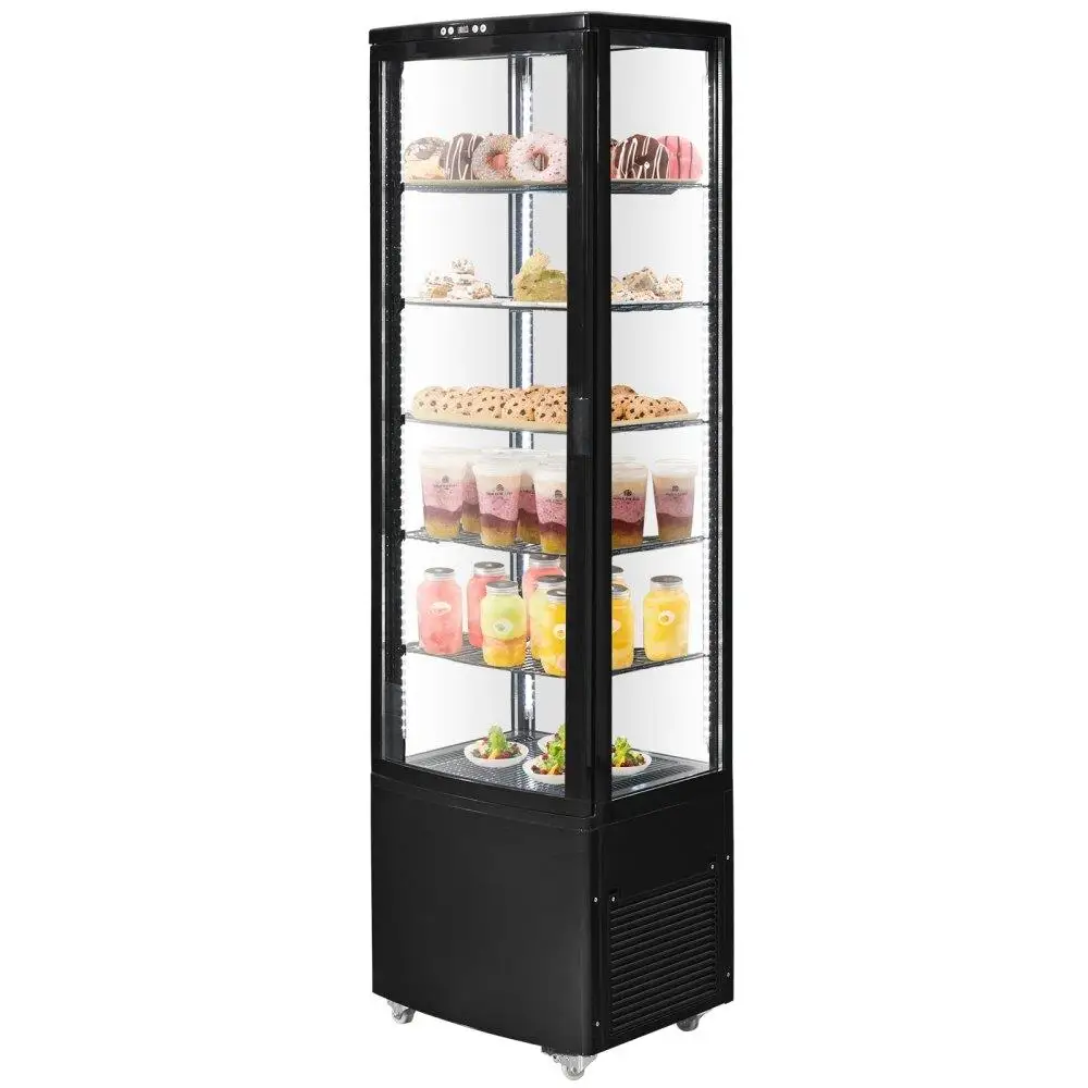 

Refrigerated Bakery Display Case 9.8 Cubic Feet 5 Tier Fridge Showcase for Pastries and Desserts