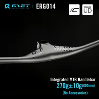 LEXON Carbon MTB Integrated Handlebar -7 Degrees Fiber Rise 800mm  XC Handlebar One-Piece Shaped MTB Flat Bar Stem Bicycle Parts