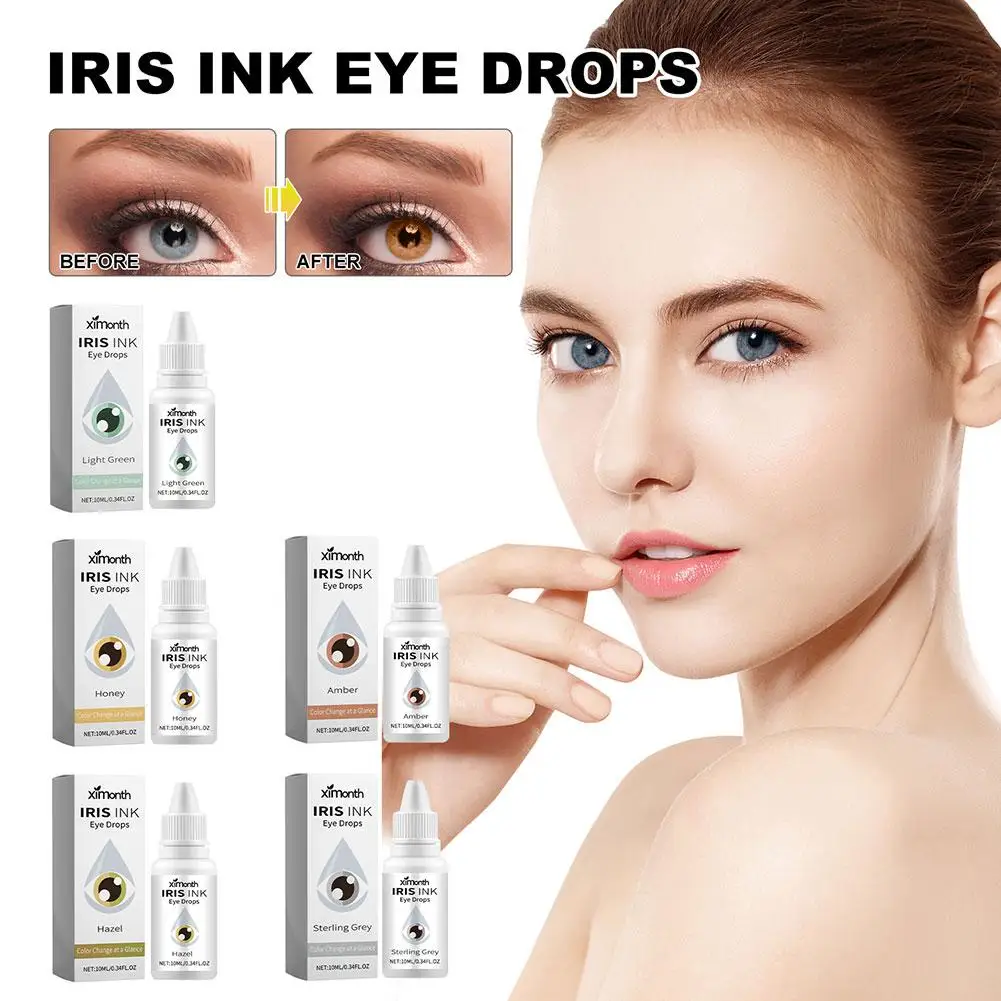 Gotas para los ojos que cambian de Color, líquido para el cuidado de los ojos que aclara y ilumina, lote de 5 unidades, 10ml