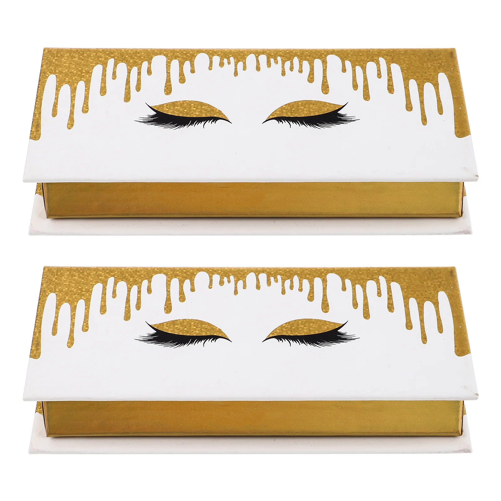 2-teiliges Etui für gefälschte Wimpern, leere Boxen, Organizer, falsche Verpackung, Aufbewahrungsstreifen-Halter