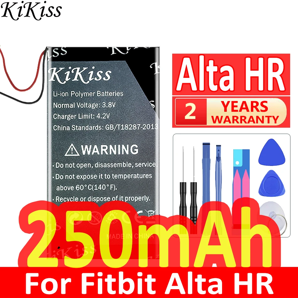 Long-Lasting For Fitbit Alta HR WL-FBT07 2-Wire Fitness Tracker Fitness Tracker Battery Good Low-Temperature Performance 250mAh