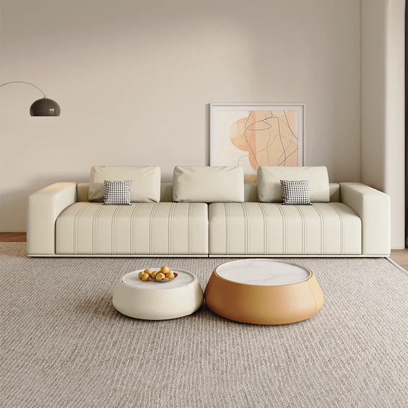 أريكة جلدية جديدة خفيفة فاخرة على شكل مفتاح البيانو للقطط، إطار من الخشب الصلب، أريكة فنية جلدية حديثة بسيطة على شكل صف مستقيم في ر