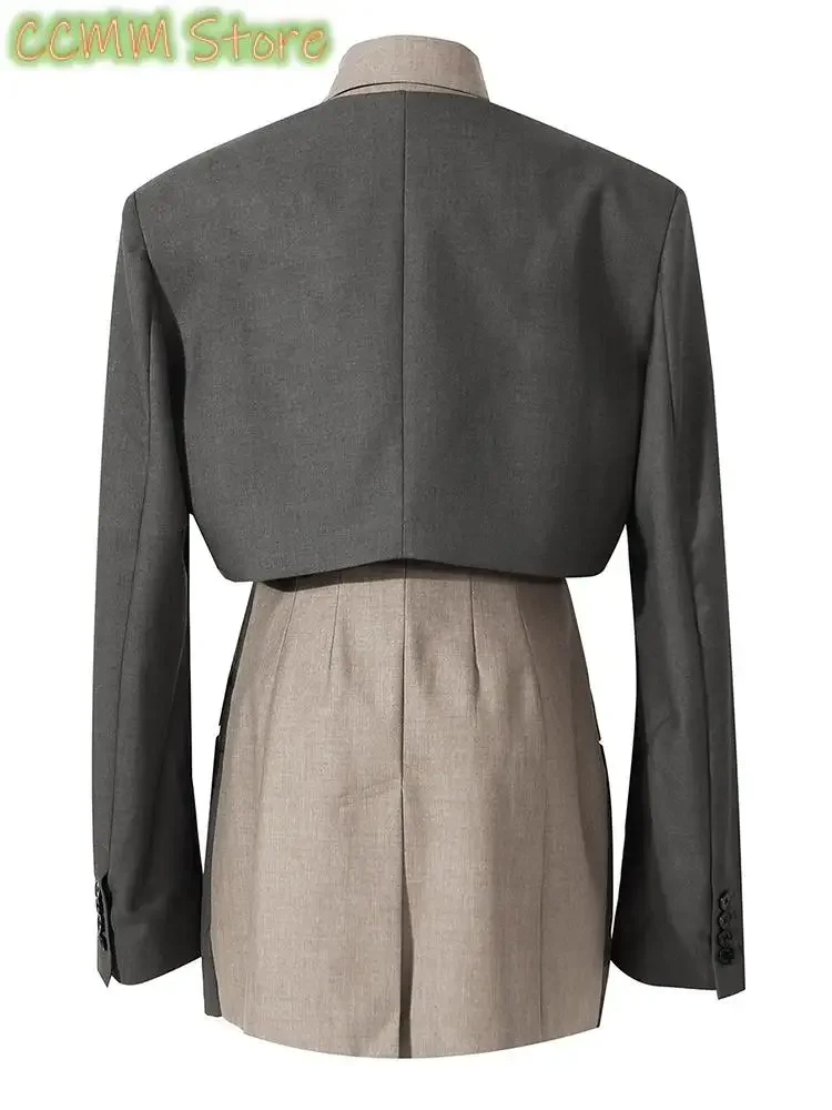 Blazer évidé pour femme, blazer élégant, revers, veste à manches longues, bloc de documents ingent, marée de mode, printemps, automne, nouveau